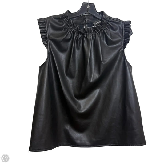 Top Sleeveless By Harper In Black, Size: L