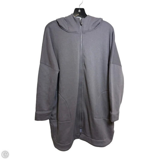 Sweatshirt Hoodie jacket By Clothes Mentor In Grey, Size: L