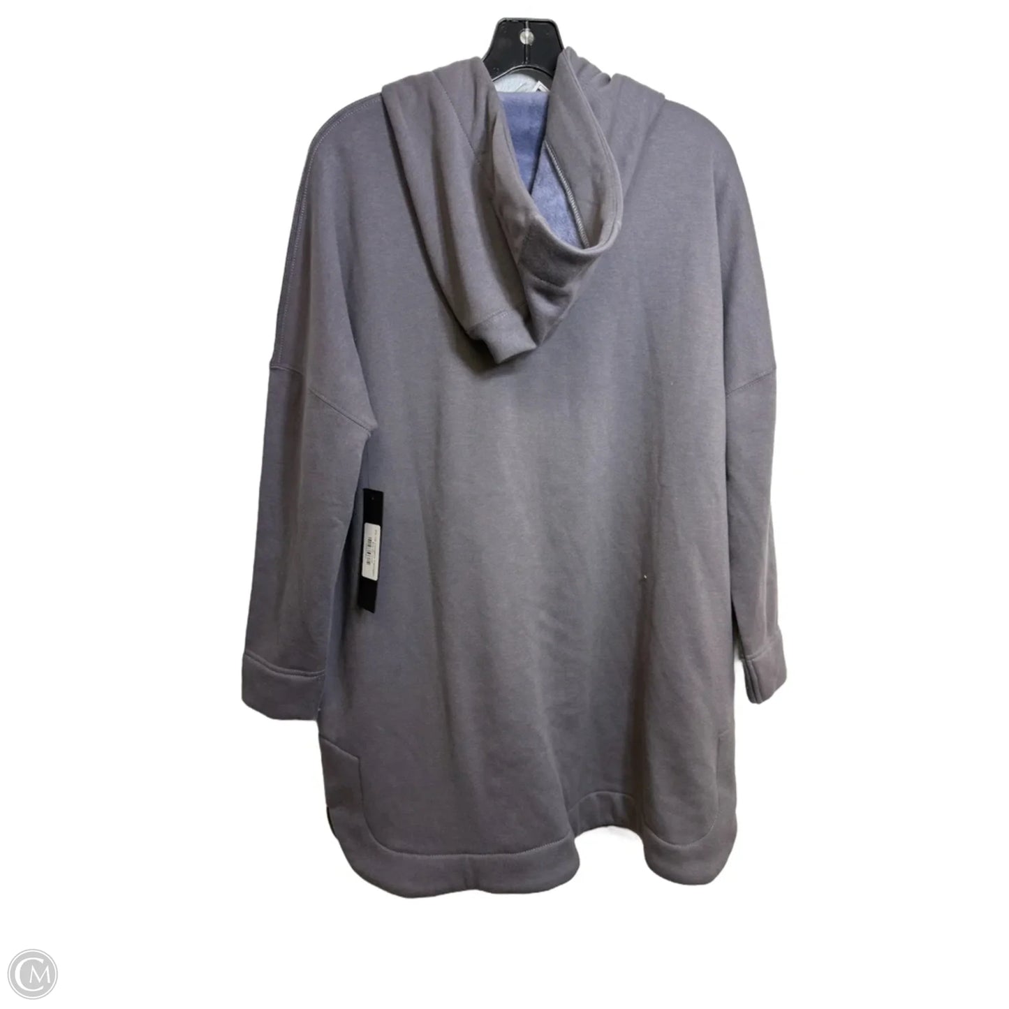 Sweatshirt Hoodie jacket By Clothes Mentor In Grey, Size: L