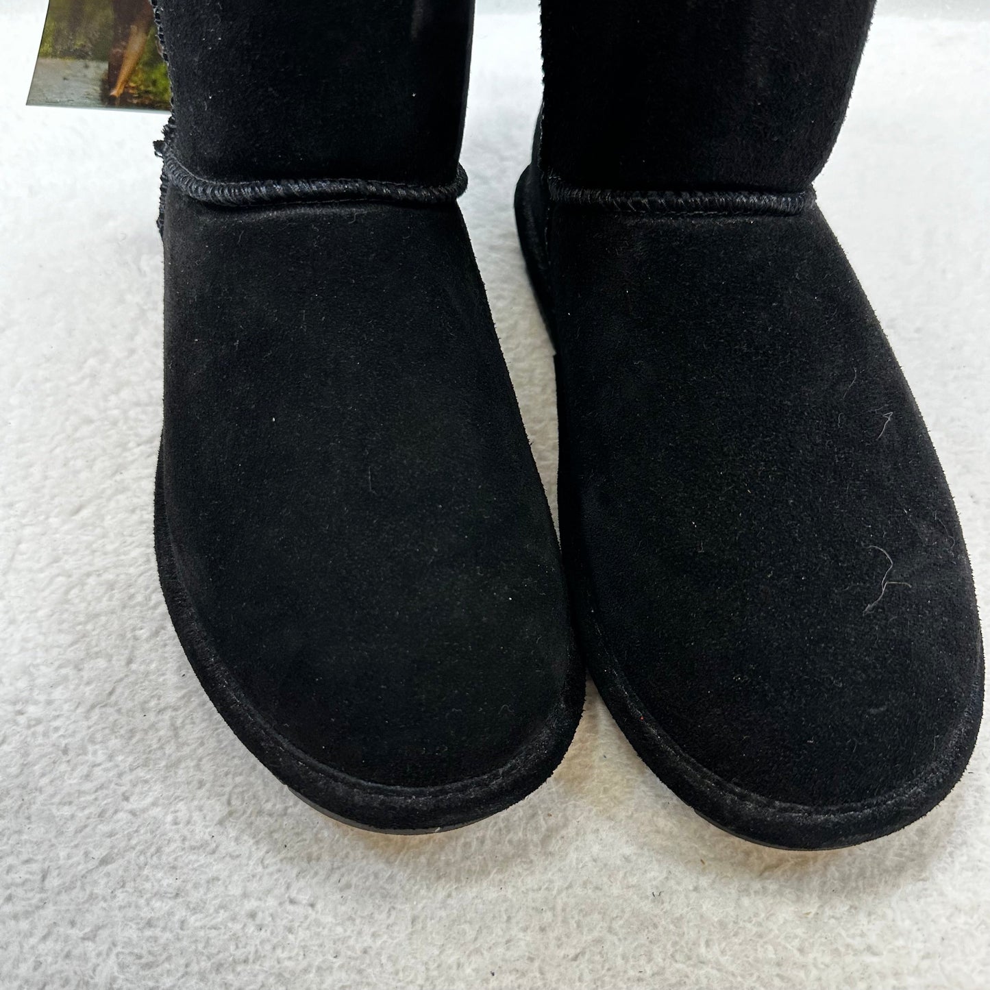 Black Boots Knee Flats Bearpaw, Size 11