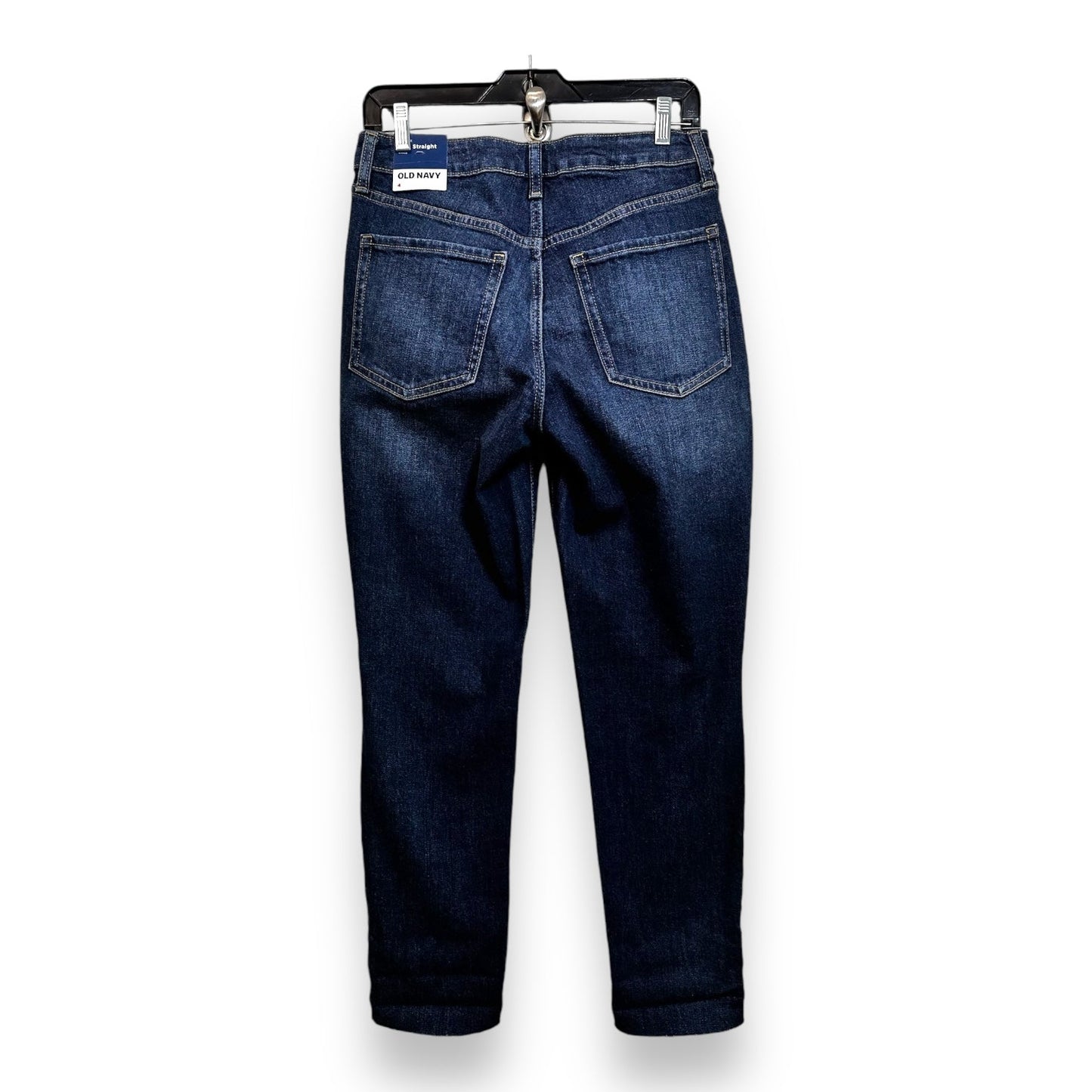 HIGH-RISE O.G: STRAIGHT SECRET SMOOTH POCKETS Jeans Straight By Old Navy O In Denim, Size: 4