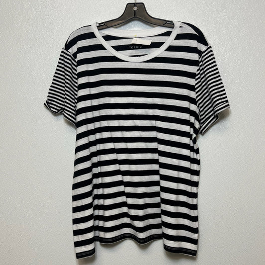 Striped Top Short Sleeve Basic Torrid, Size 2x