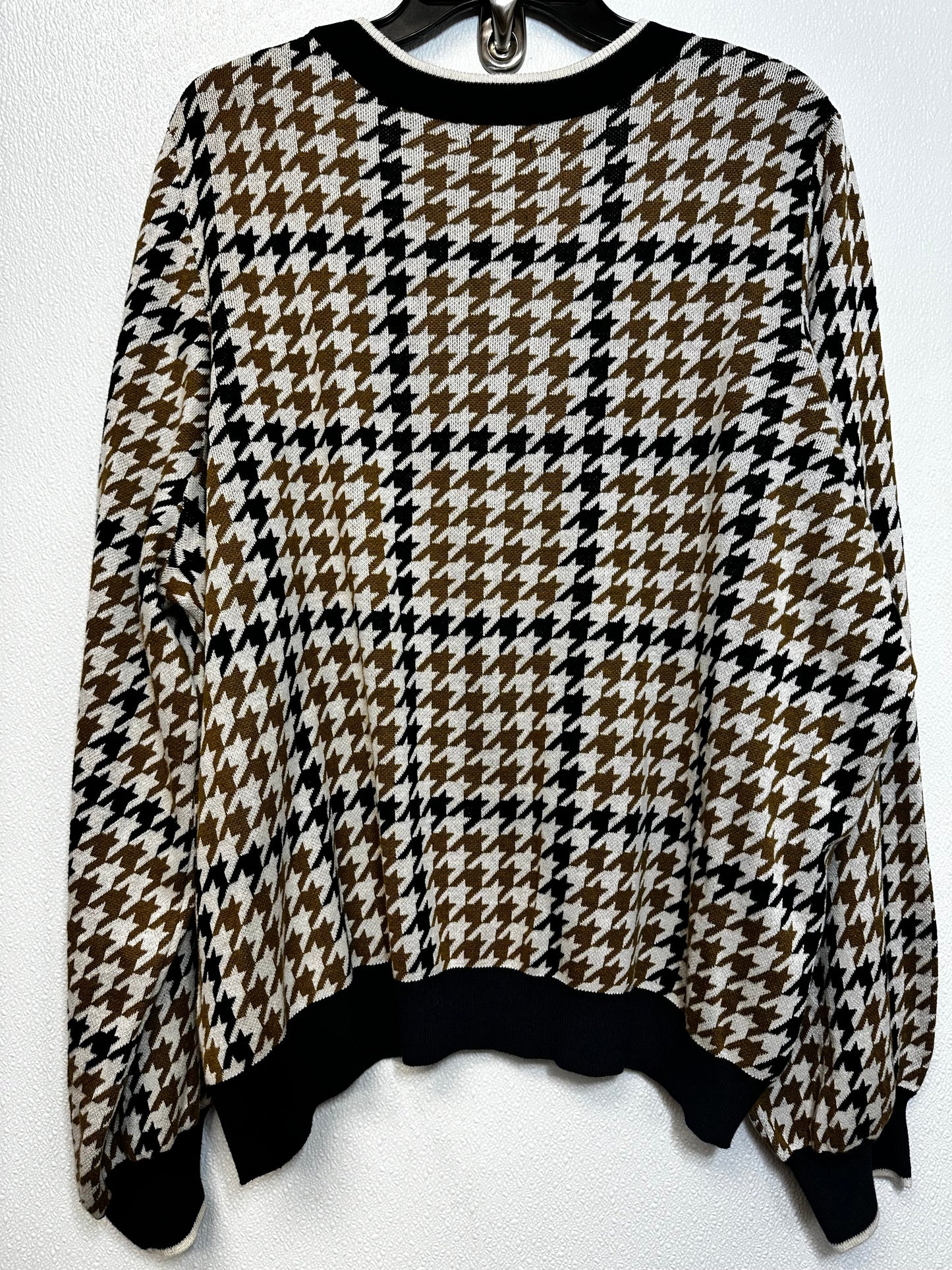 Sweater By Who What Wear In Houndstooth, Size: 2x