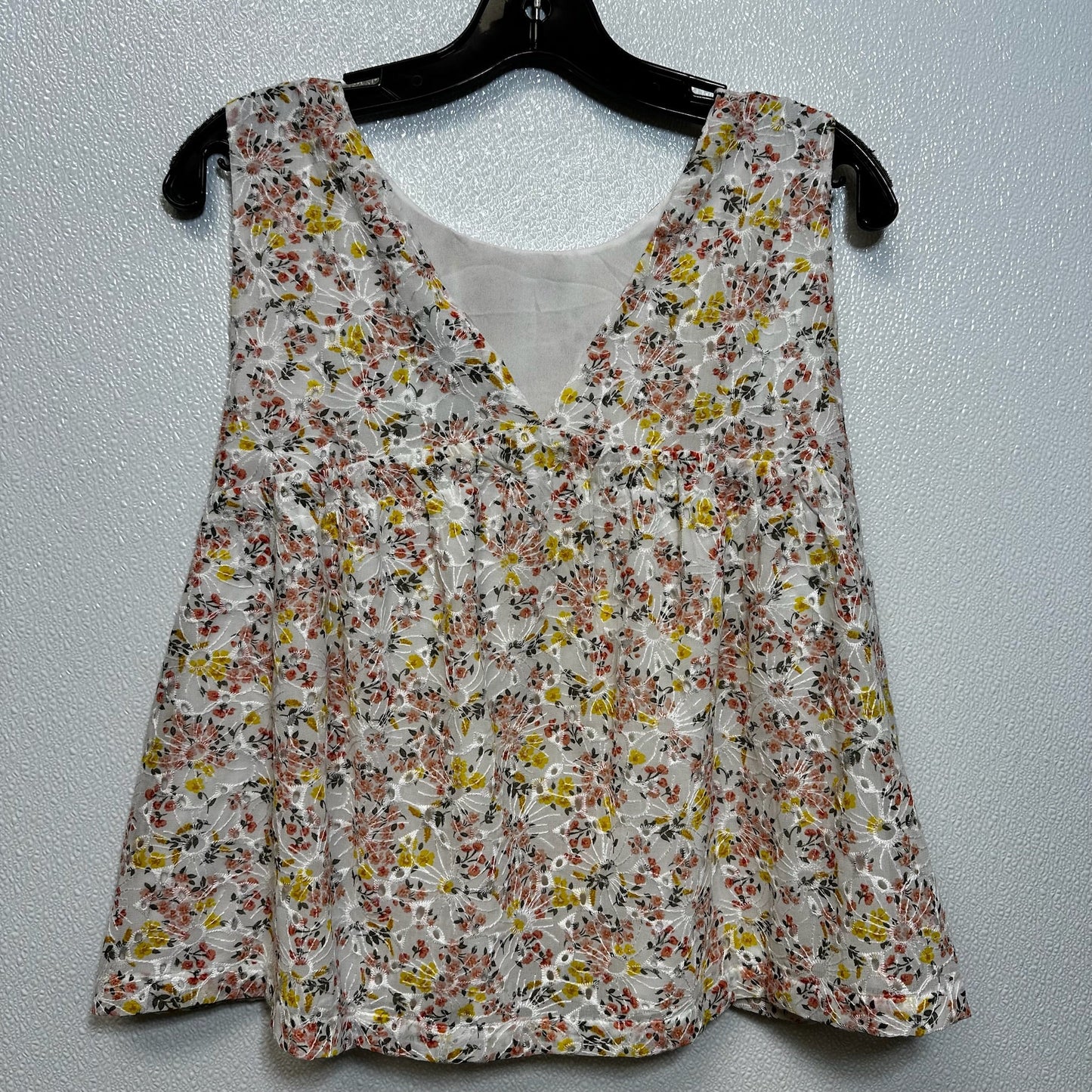 Floral Top Sleeveless Loft O, Size L