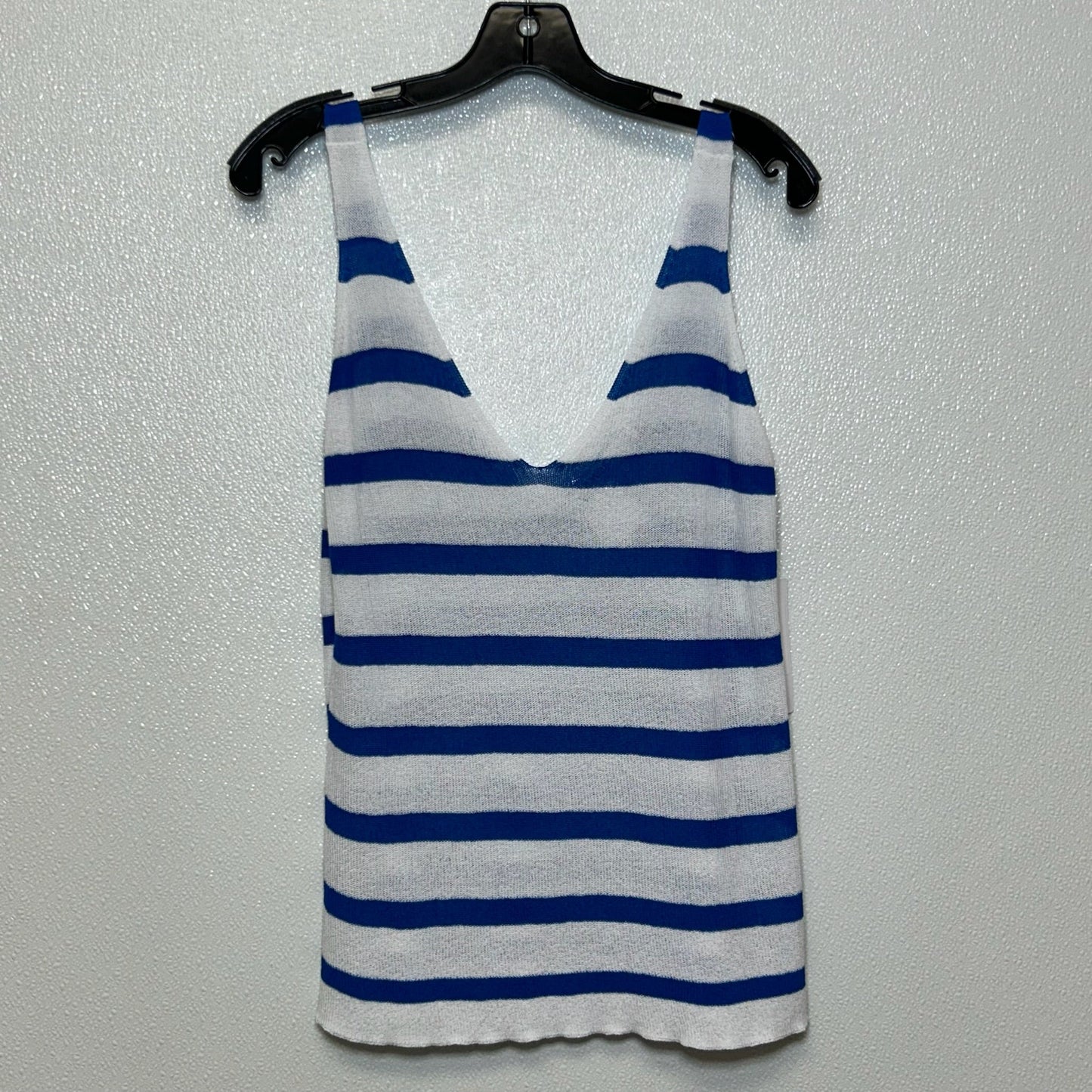 Blue White Top Sleeveless Justfab, Size M