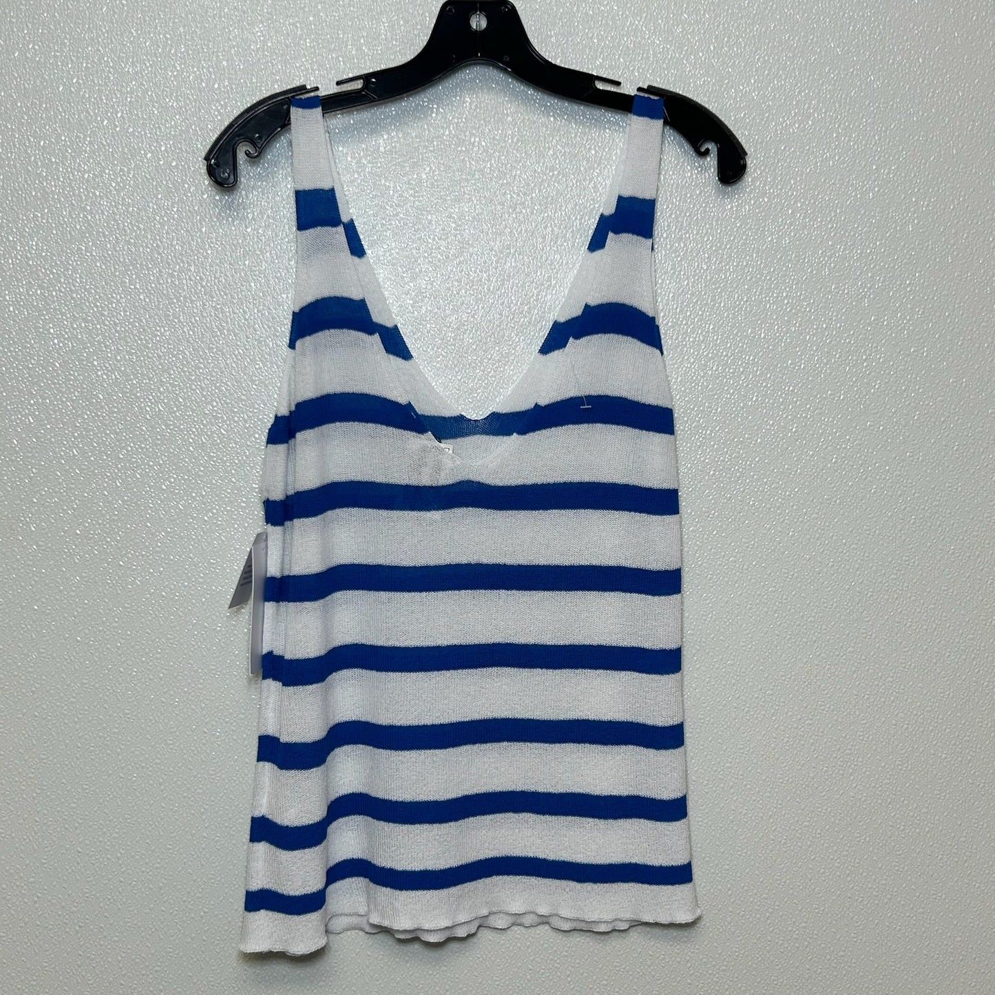 Blue White Top Sleeveless Justfab, Size M