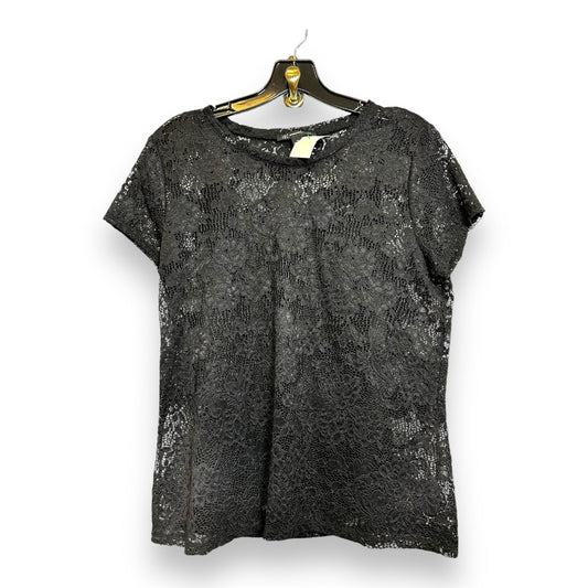 Top Short Sleeve By Inc O In Black, Size: M