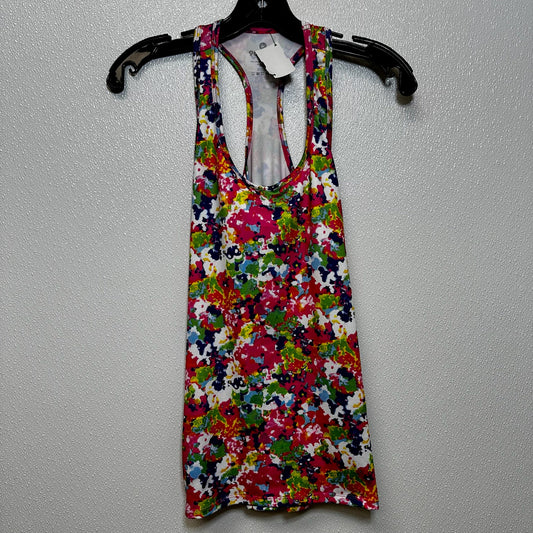 Floral Athletic Tank Top 90 Degrees By Reflex, Size S