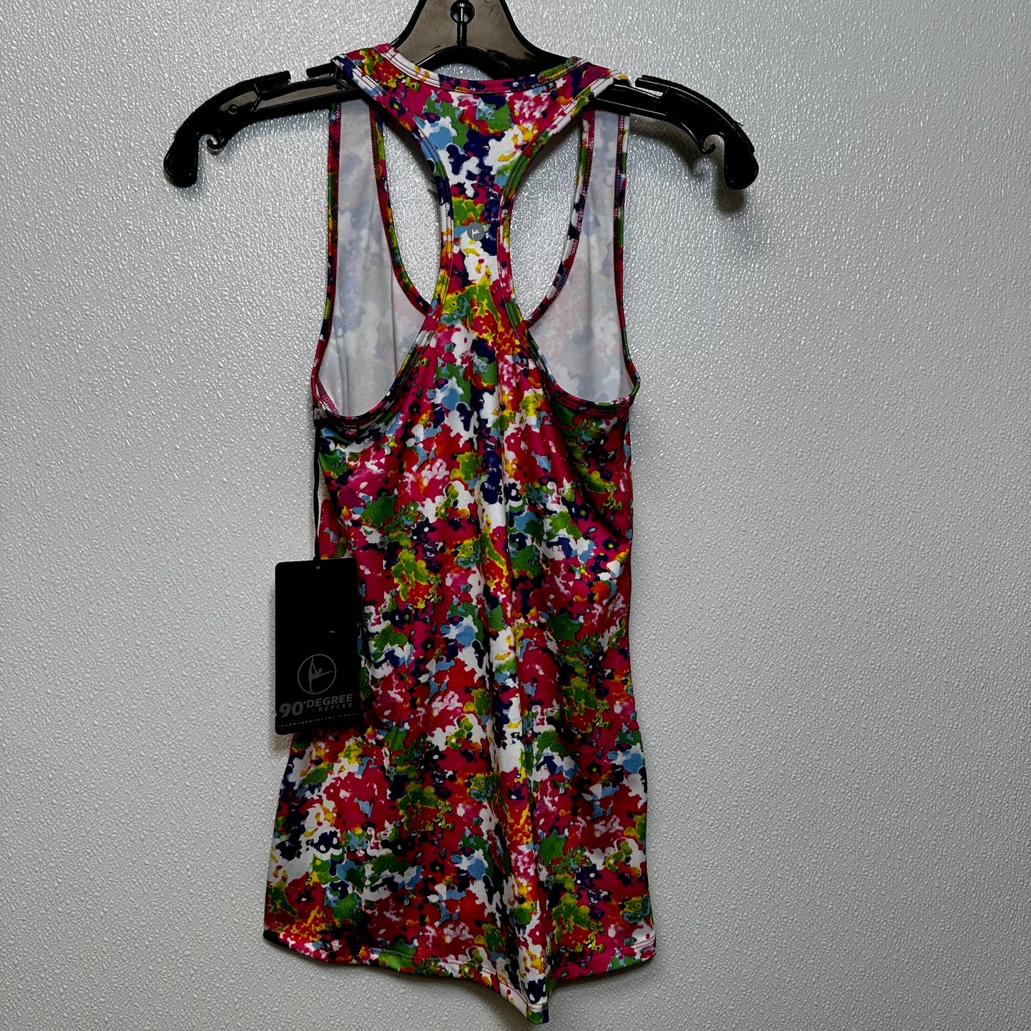 Floral Athletic Tank Top 90 Degrees By Reflex, Size S