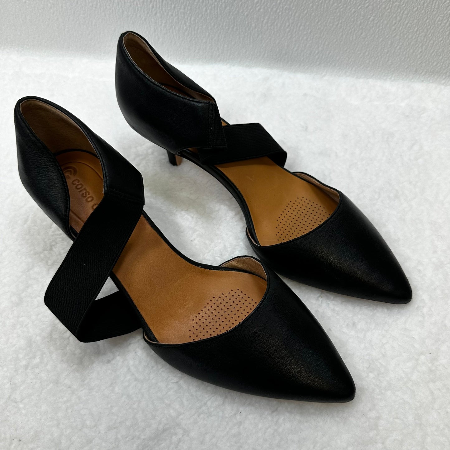 Black Shoes Heels Block Corso Cosmo, Size 8