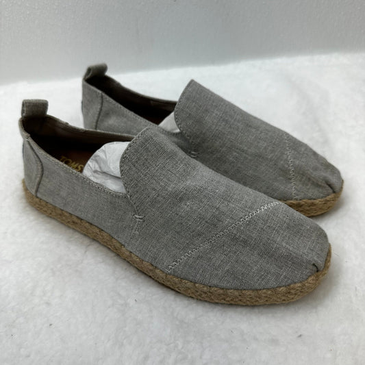 Grey Shoes Flats Loafer Oxford Toms, Size 7