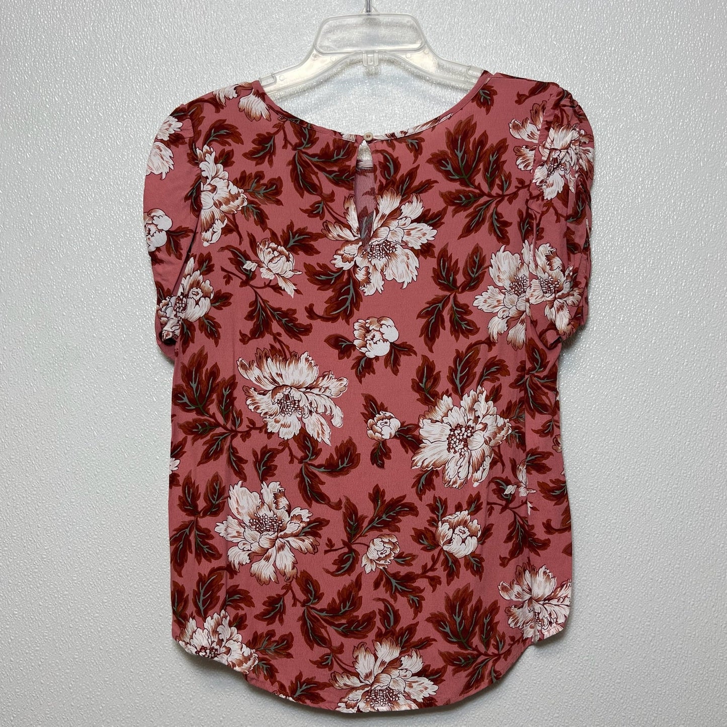 Floral Top Short Sleeve Loft O, Size M