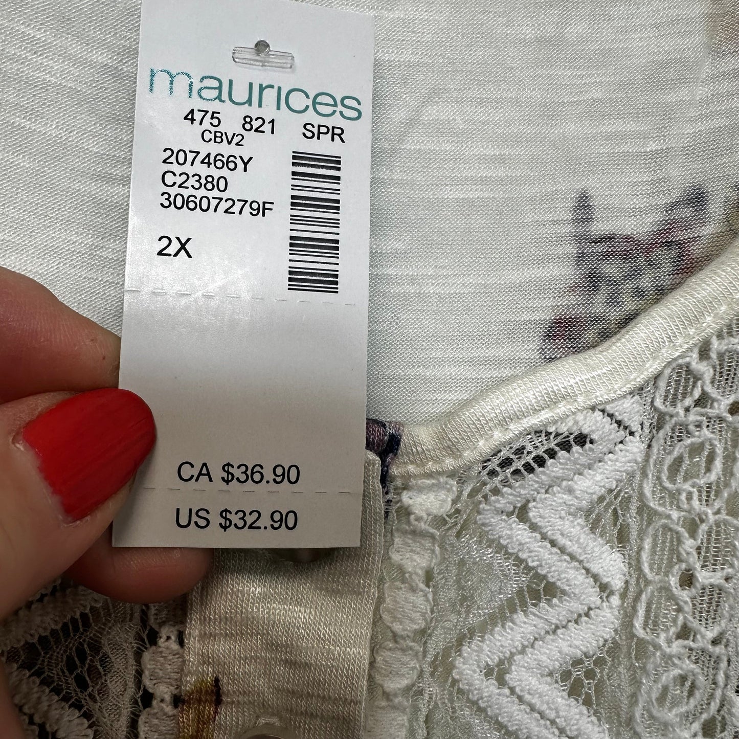 Floral Top Sleeveless Maurices O, Size 2x