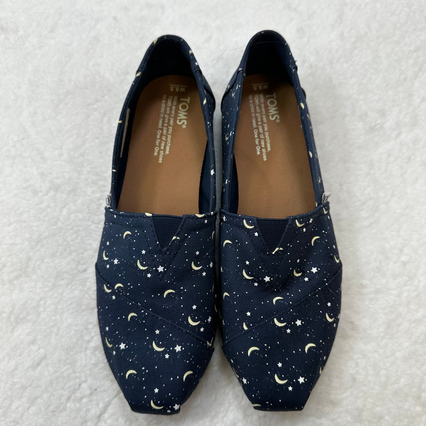 Print Shoes Flats Loafer Oxford Toms, Size 8.5