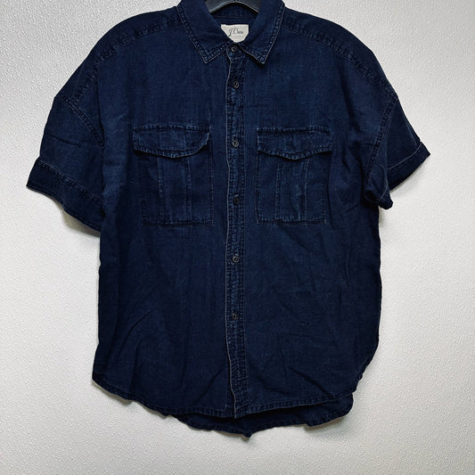 Denim Top Short Sleeve J Crew O, Size Xs