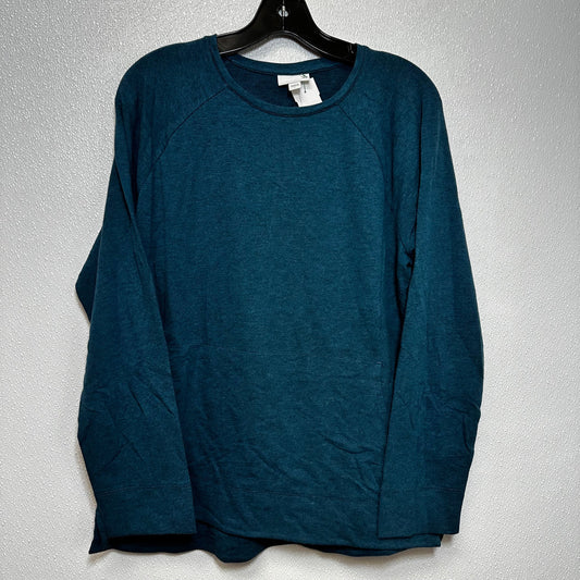 Teal Top Long Sleeve J Jill O, Size L