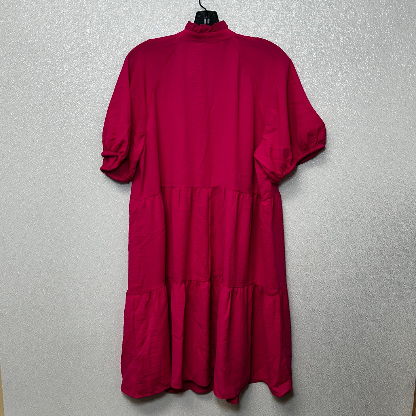 Hot Pink Dress Casual Short Cece, Size 1x