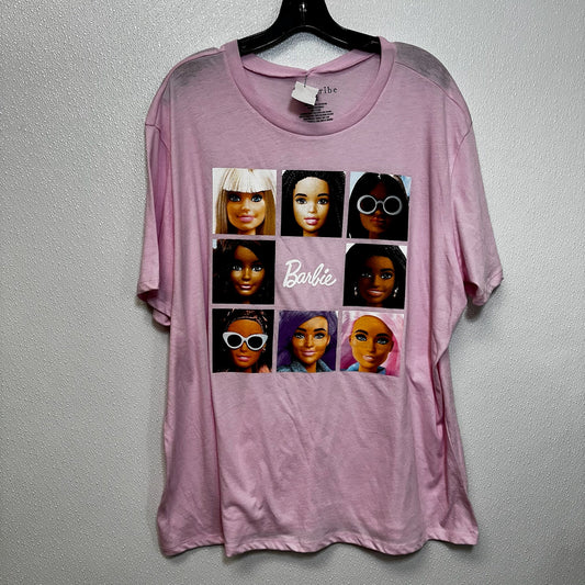 Pink Top Short Sleeve Basic Cmf, Size 3x