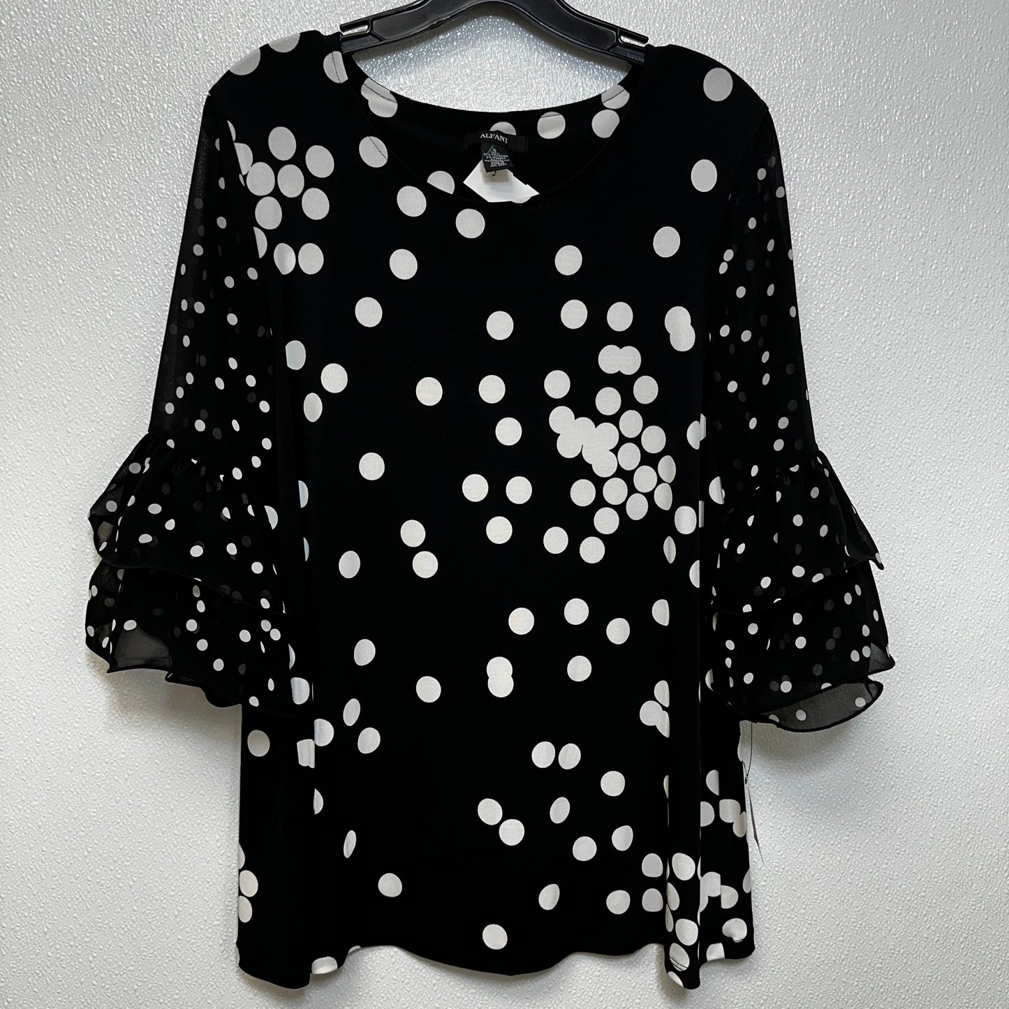 Polkadot Top Short Sleeve Alfani O, Size S