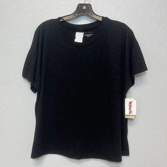 Black Top Short Sleeve Basic Max Studio, Size Xl