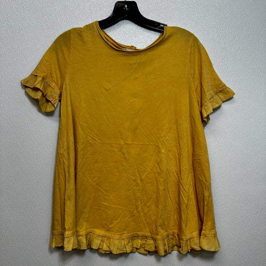 Mustard Top Short Sleeve Basic Altard State, Size S