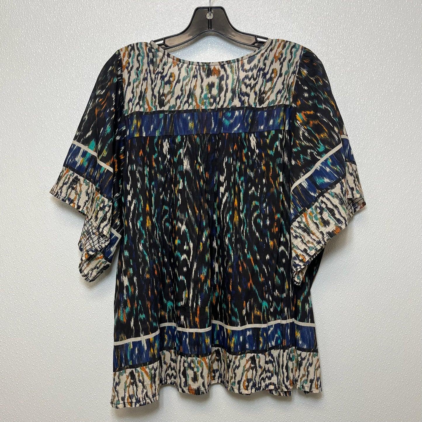 Print Top Short Sleeve Democracy, Size 1x