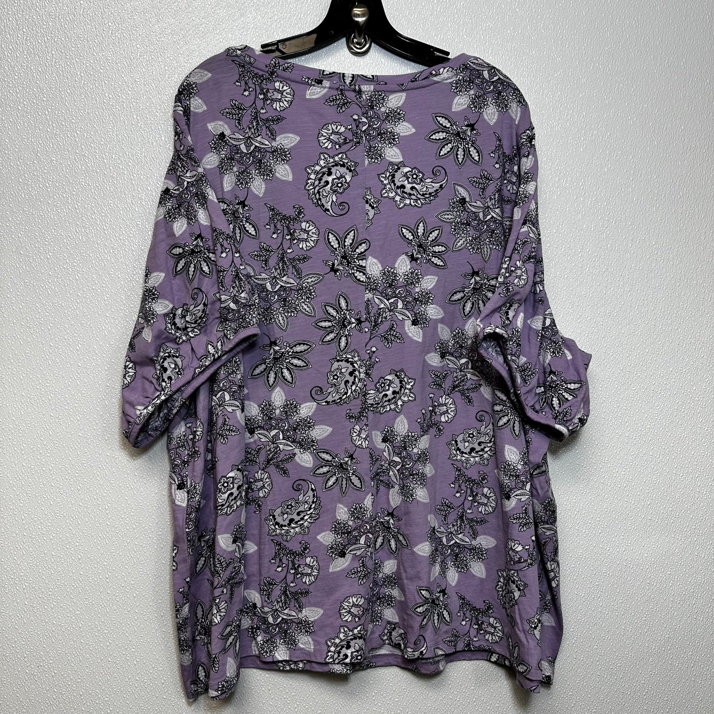 Lavender Top Short Sleeve Lane Bryant O, Size 4x