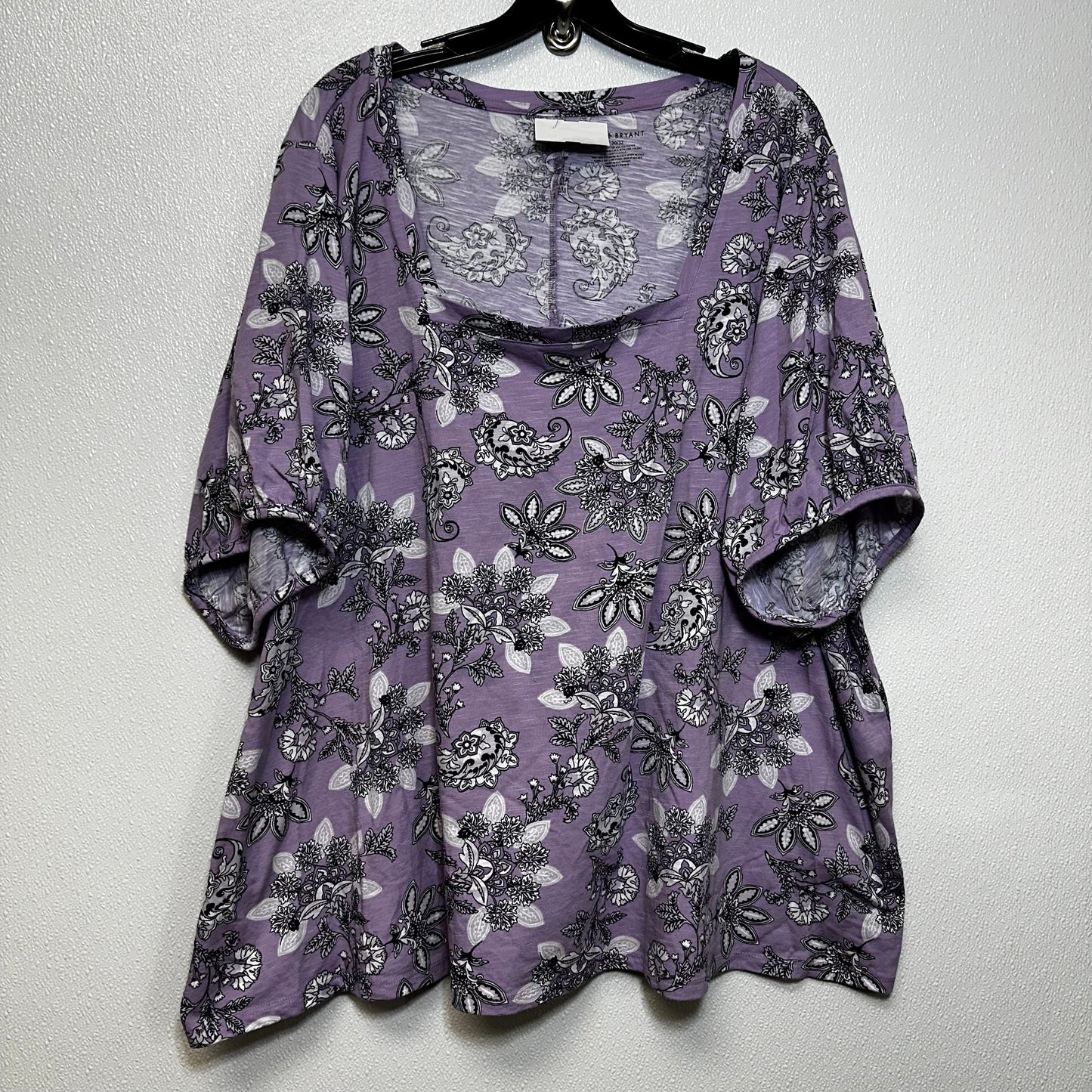 Lavender Top Short Sleeve Lane Bryant O, Size 4x