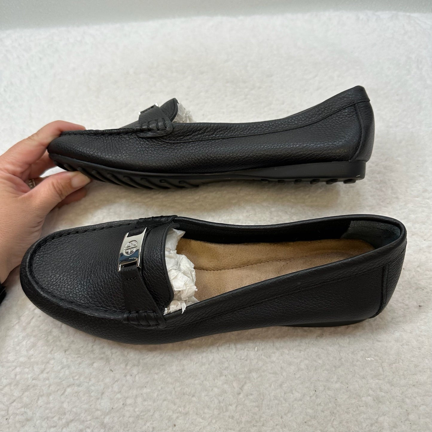 Black Shoes Flats Loafer Oxford Giani Bernini, Size 7