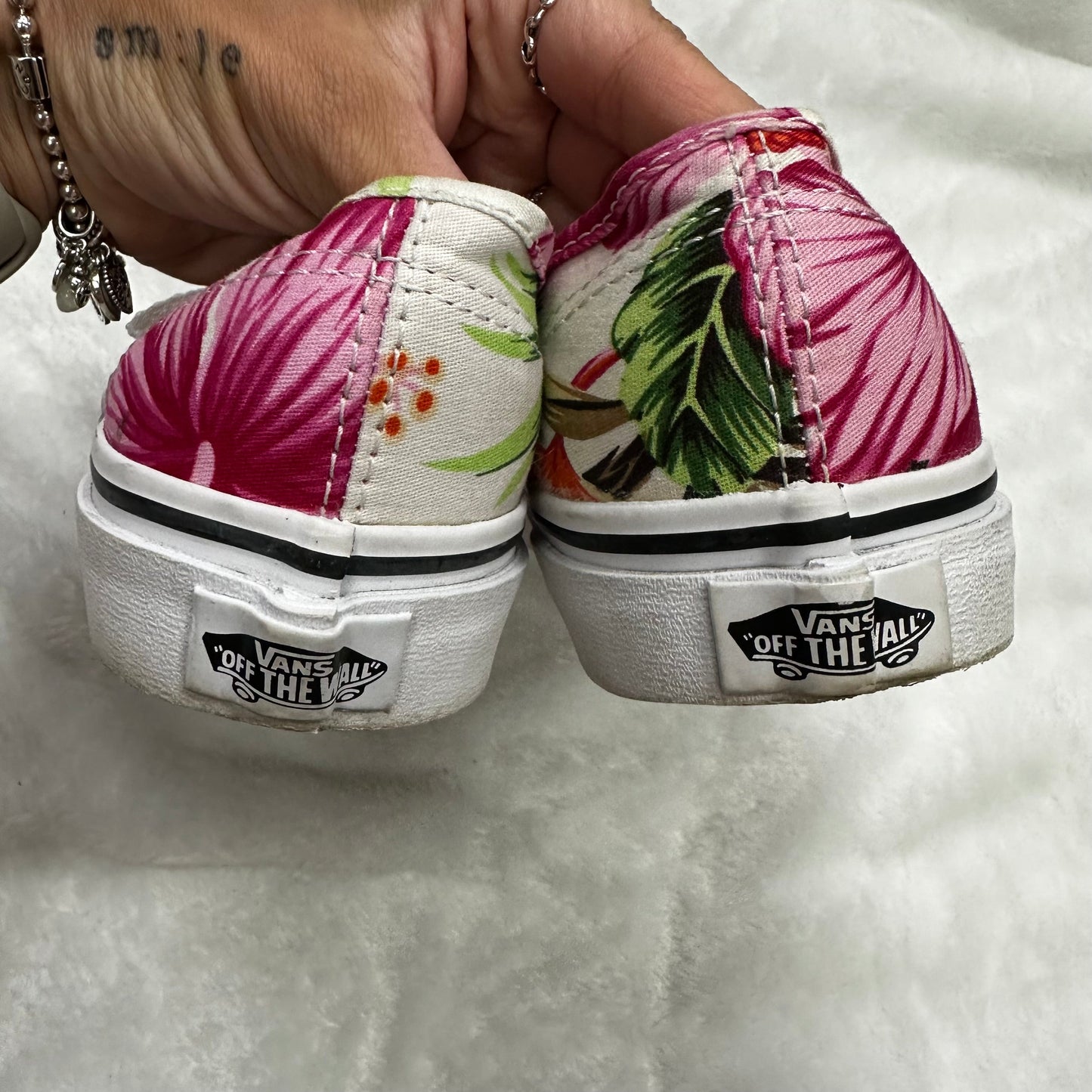 Floral Shoes Sneakers Vans, Size 5.5