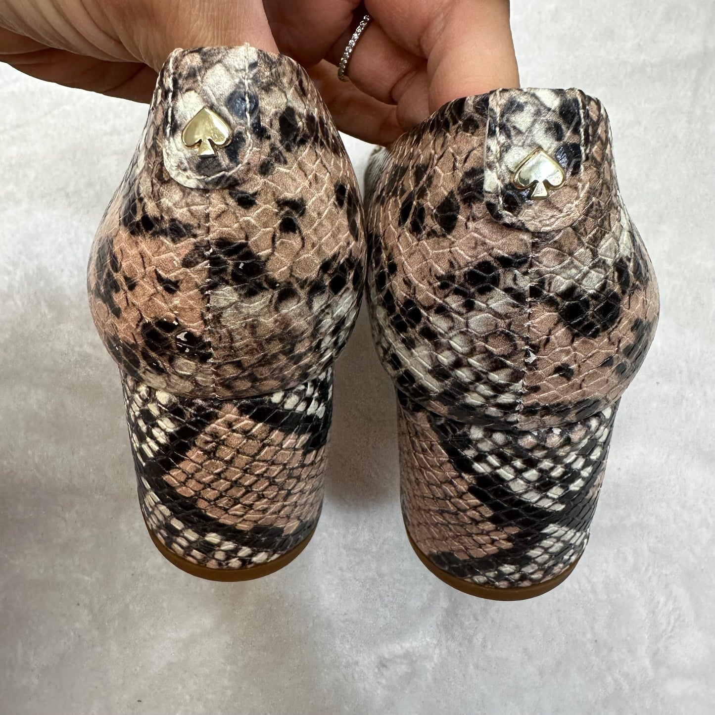 Snakeskin Print Shoes Heels Block Kate Spade, Size 6