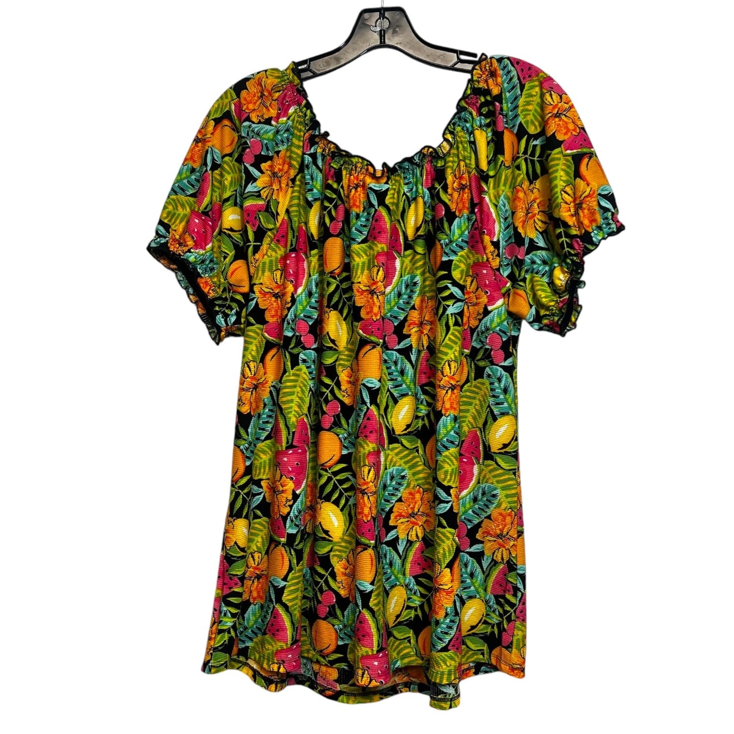 Top Short Sleeve By Cato In Multi-colored, Size: Xl