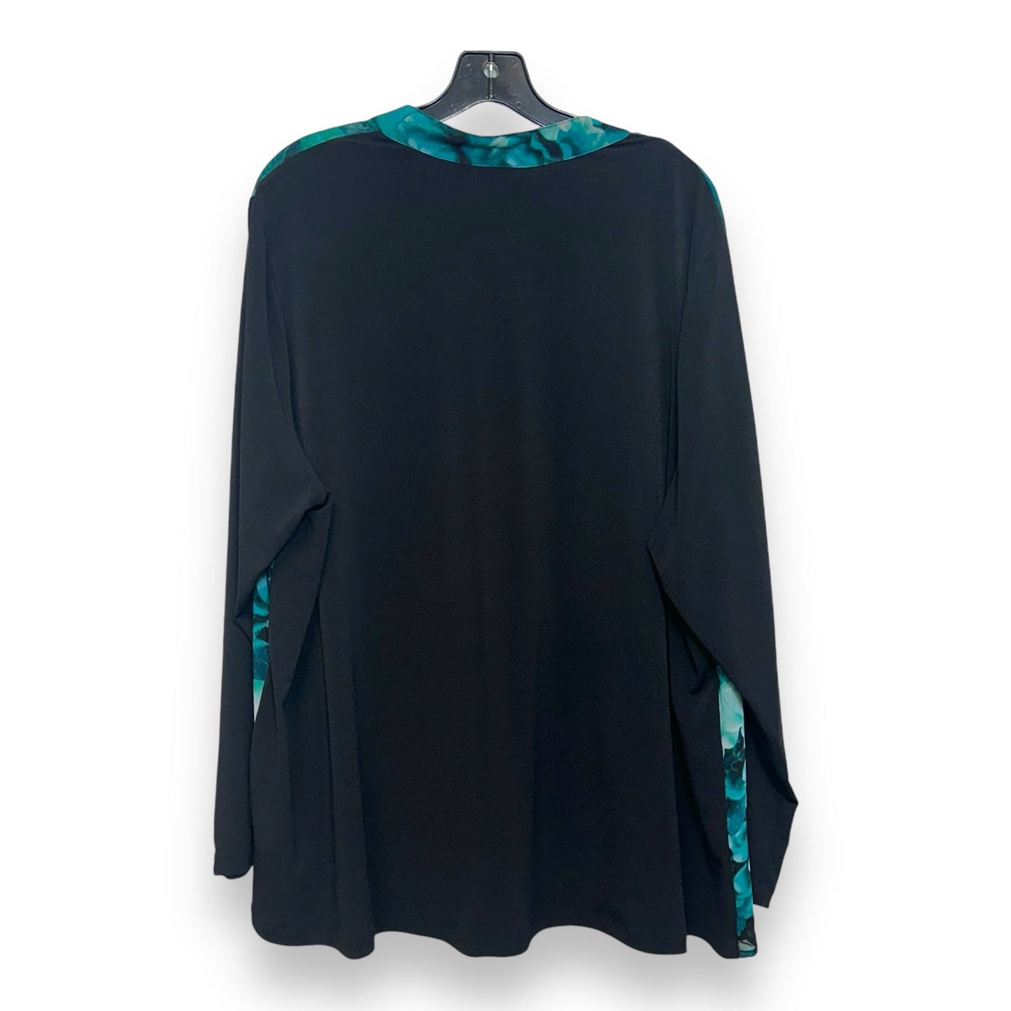 Top Long Sleeve By Susan Graver In Aqua, Size: 2x