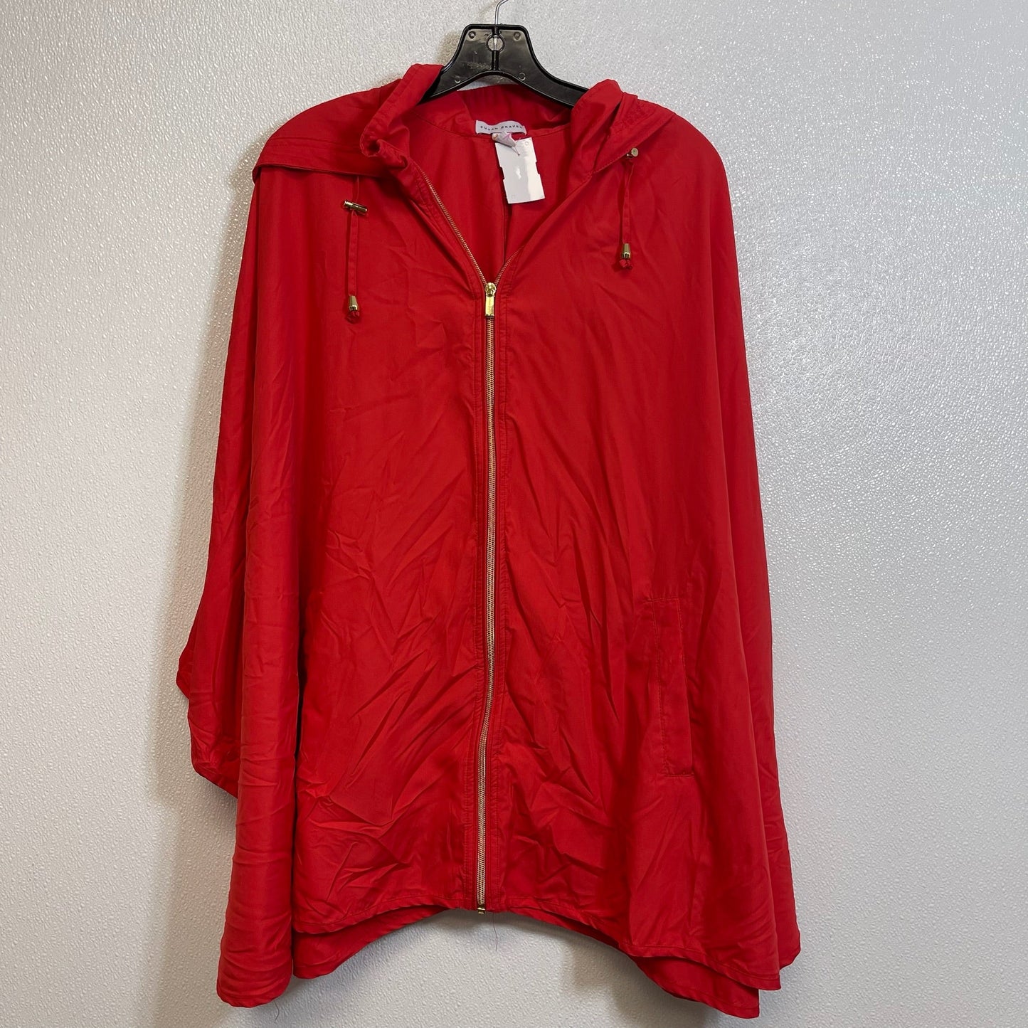 Poncho By Susan Graver In Red, Size: M/L