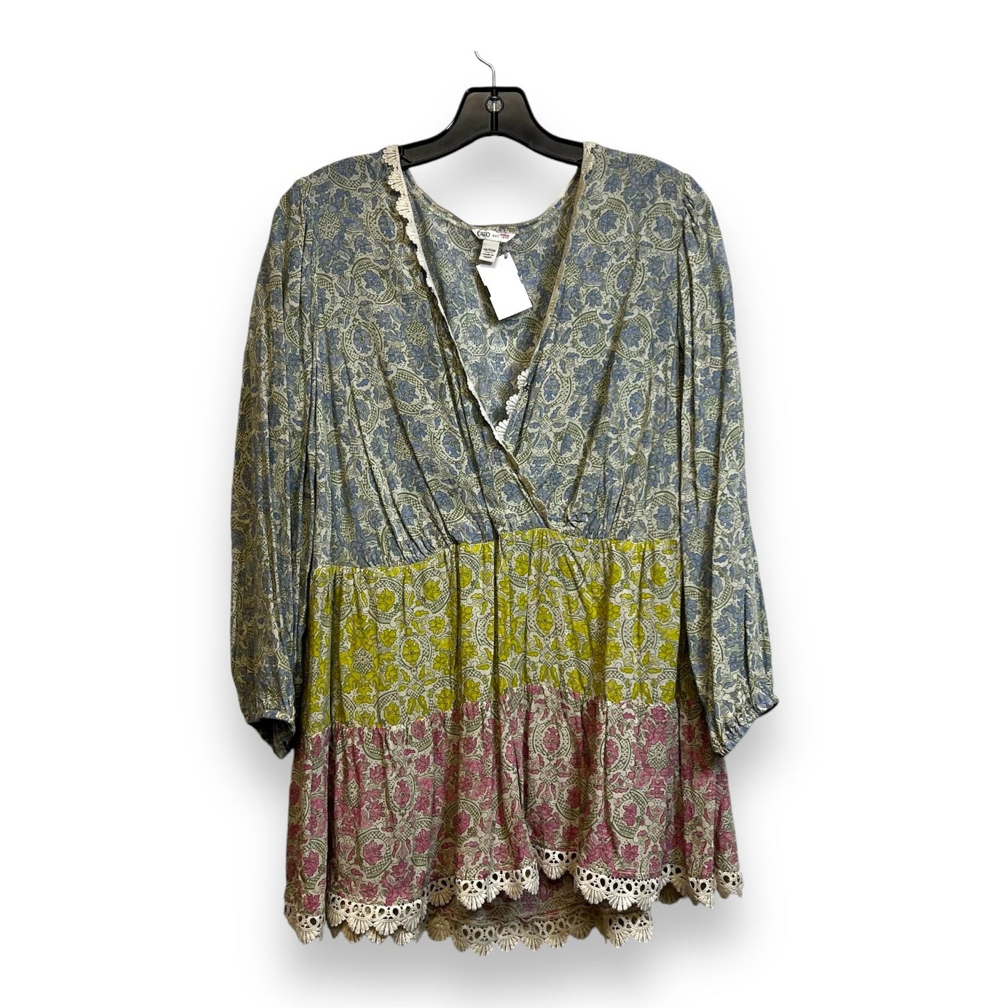 Top Long Sleeve By Cato In Print, Size: Xl