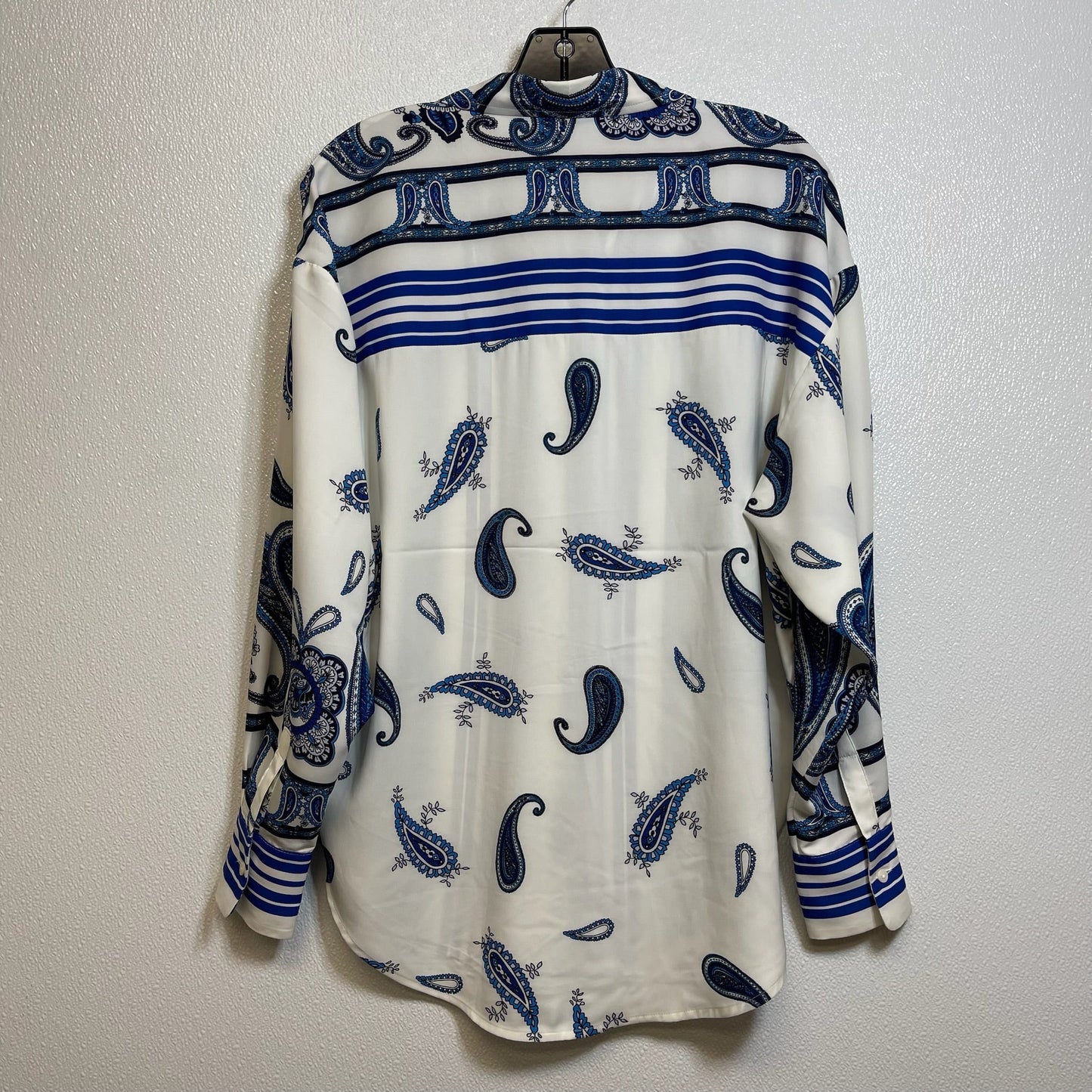 Blouse Long Sleeve By Express O In Print, Size: S