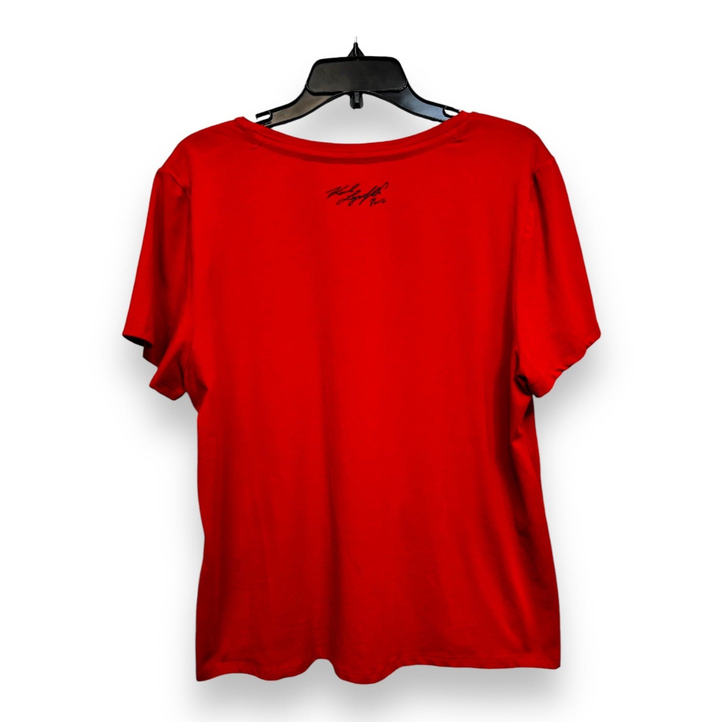 Top Short Sleeve Basic By Karl Lagerfeld In Red, Size: Xl