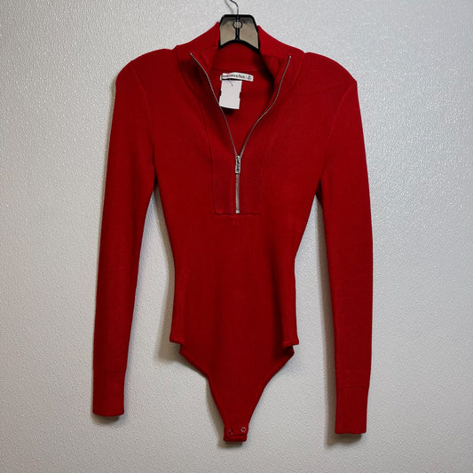 Bodysuit By Abercrombie And Fitch In Red, Size: Xs