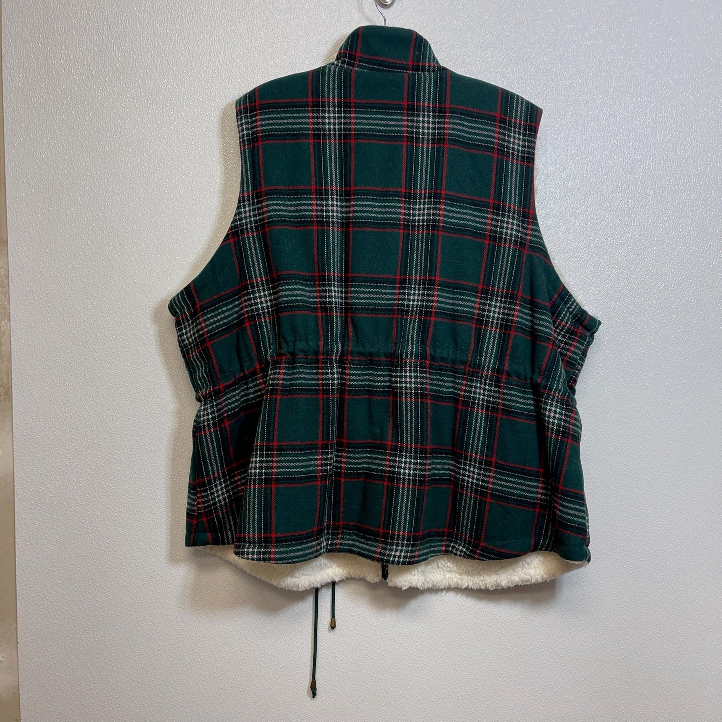 Vest Faux Fur & Sherpa By Maurices O In Plaid, Size: 4x