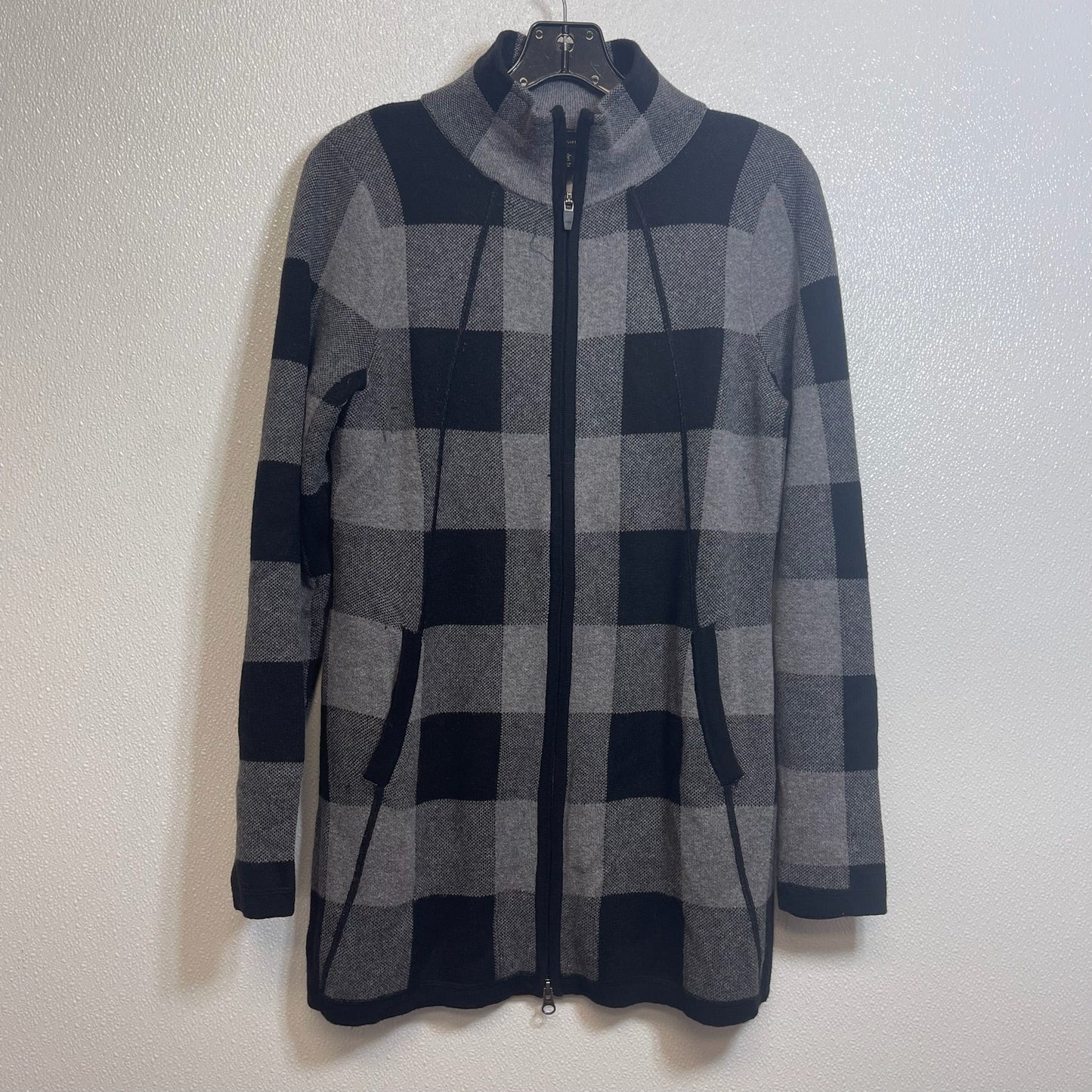 Cardigan By Adrienne Vittadini In Checked, Size: M