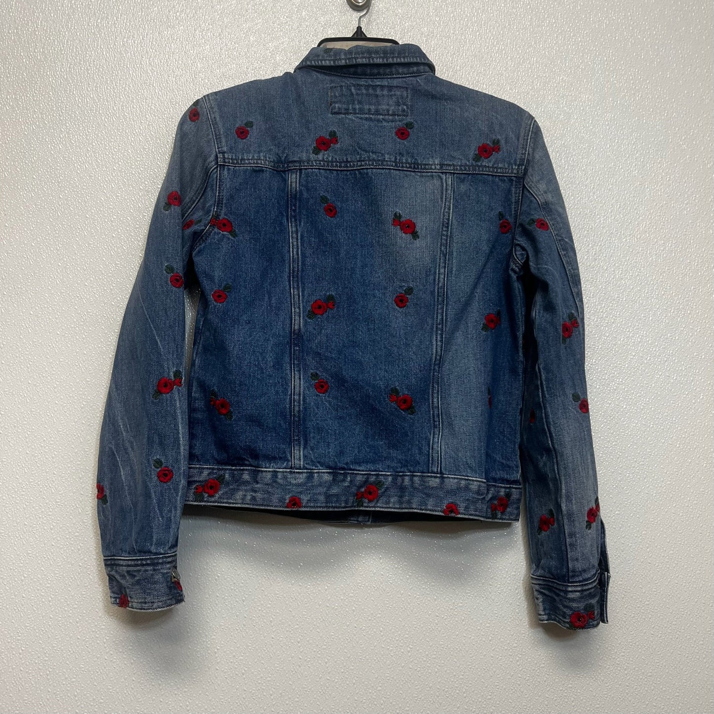 Roses Jacket Denim By Express O In Rose, Size: S