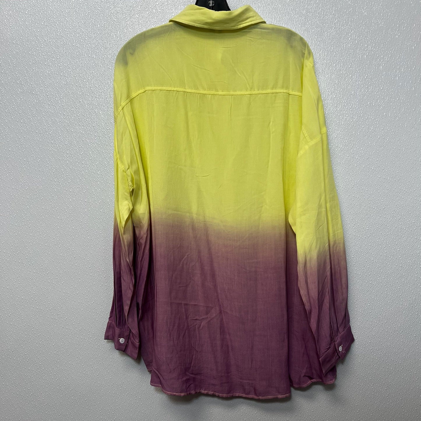 Blouse Long Sleeve By White Birch In Yellow, Size: L