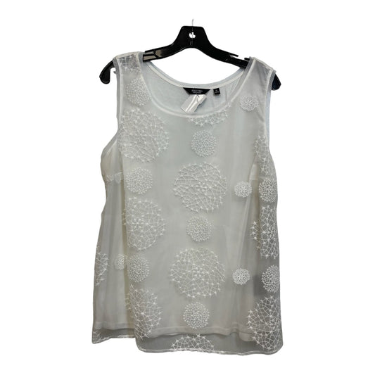 Top Sleeveless By Simply Vera In White, Size: Xl