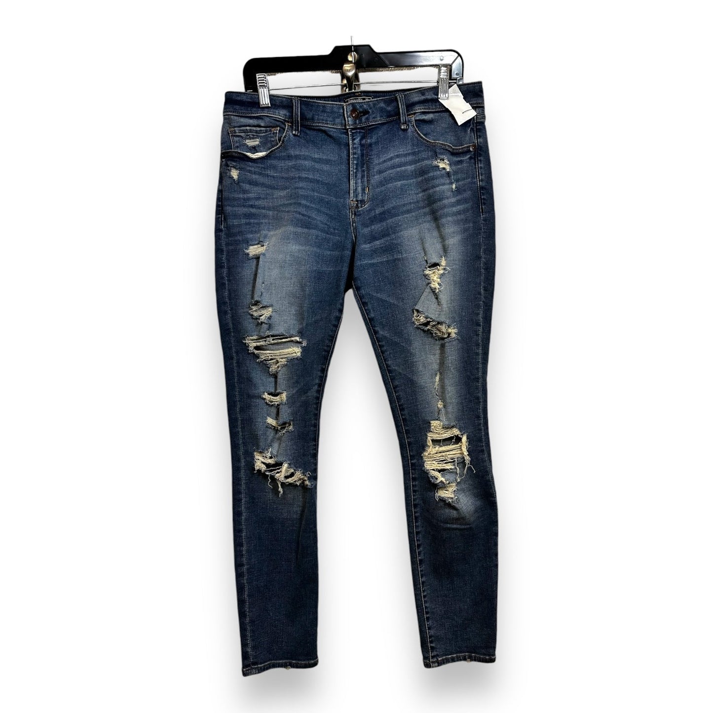 Jeans mid rise super Skinny By Abercrombie And Fitch In Denim, Size: 14