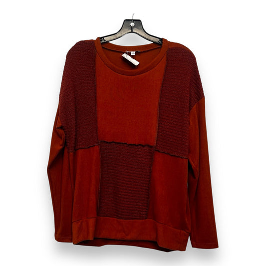 Top Long Sleeve By White Birch In Rust, Size: S