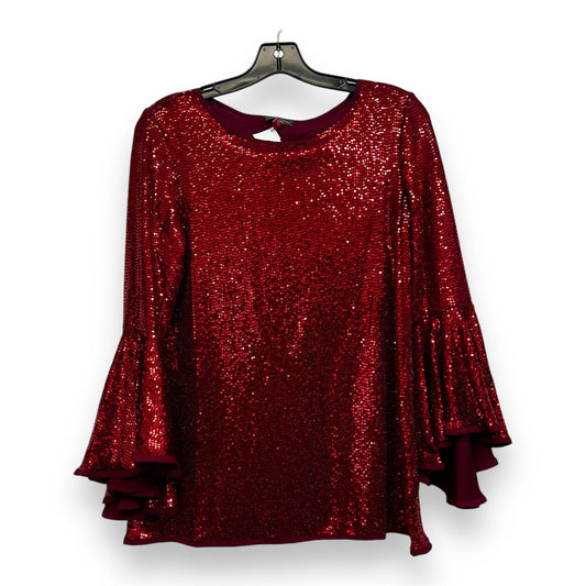 Top 3/4 Sleeve By Vince Camuto In Red, Size: S