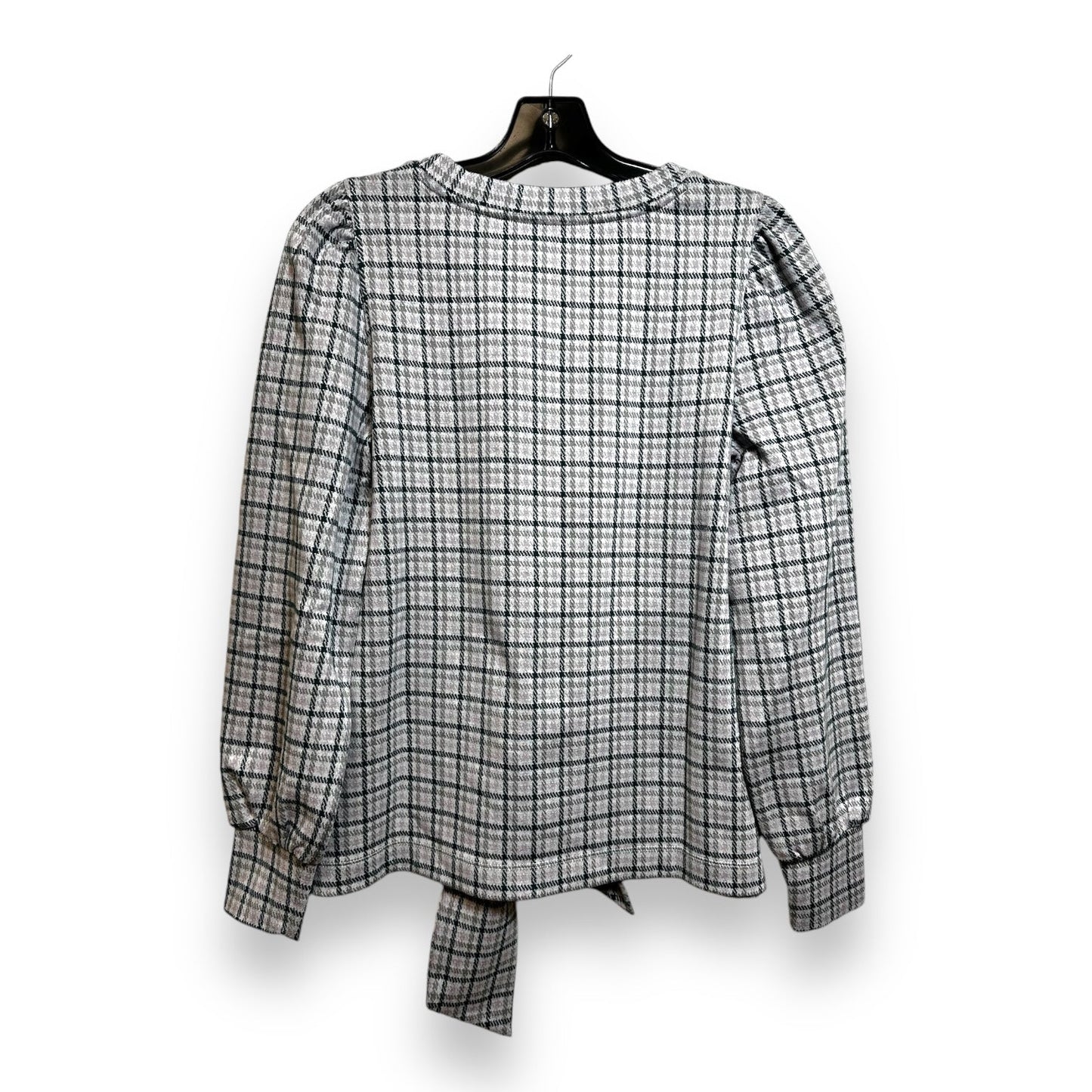 Top Long Sleeve By Ann Taylor In Plaid Pattern, Size: S