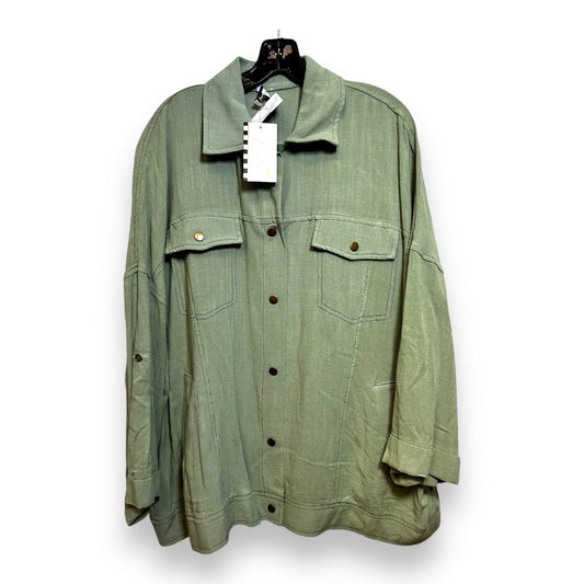 Top Long Sleeve By White Birch In Green, Size: 2x