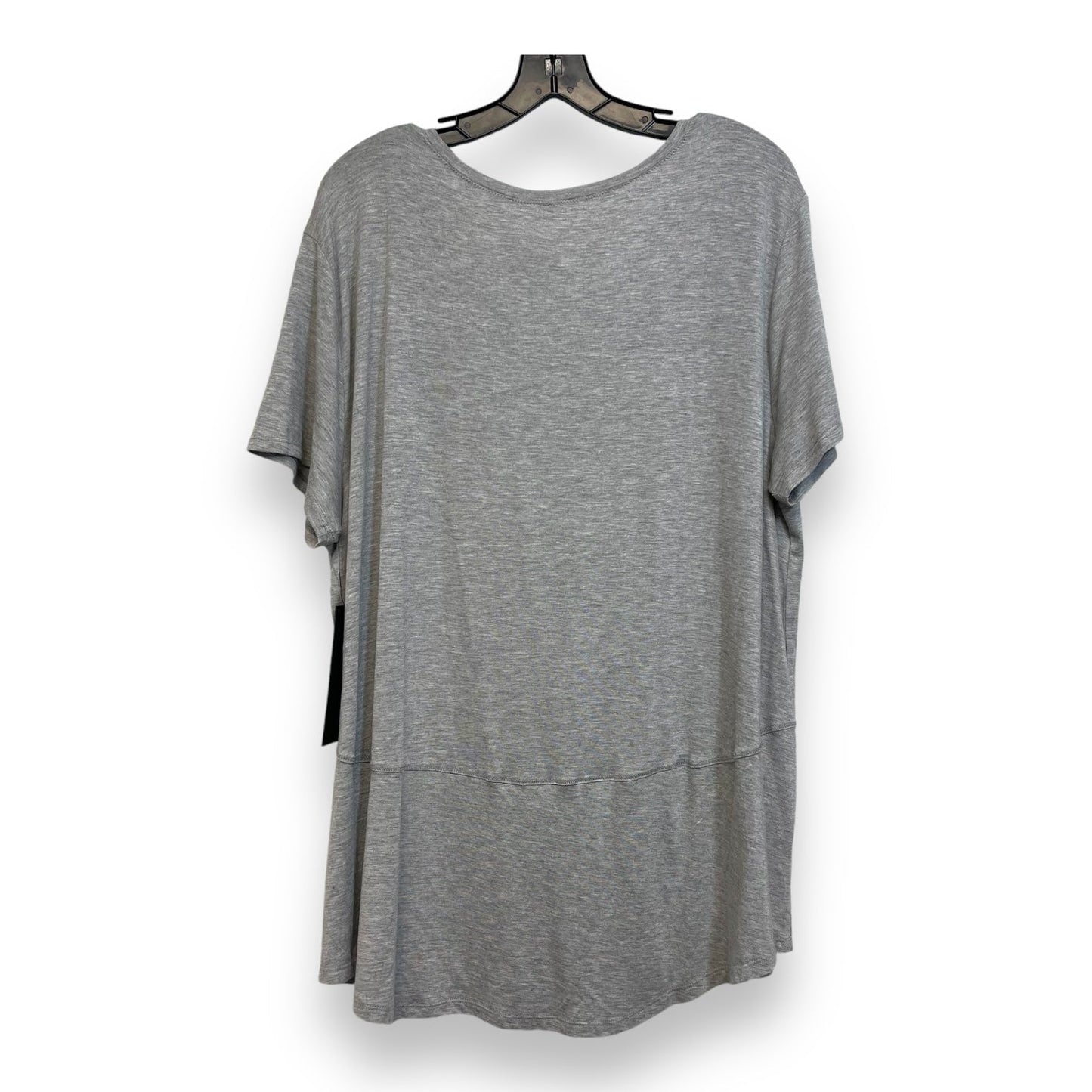 Top Short Sleeve Basic By Mono B In Grey, Size: 3x