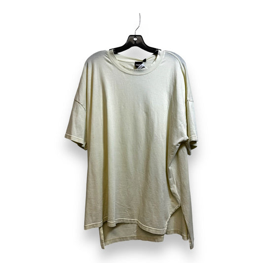 Top Short Sleeve Basic By Mono B In Ivory, Size: 2x